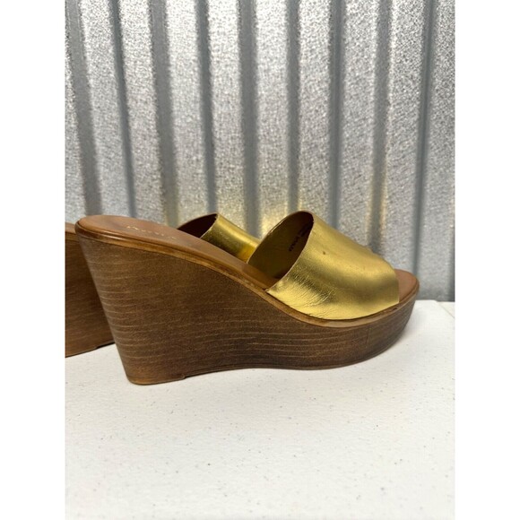 Dune London Gold and Brown Wedges Women’s 9.5 - Picture 6 of 10